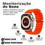 Imagem de Relógio Smartwatch Ultra WatchFaces Bluetooth Gps NFC Atende Ligações Carrega Indução