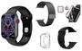 Imagem de Relógio Smartwatch W28 Pro Série 8 Kit Pulseira Case Pelicula Nfc Siri Bluetooth Android Ios