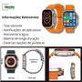 Imagem de Relógio Smartwatch W69 49mm com 7 Pulseiras Premium Monitoramento Fitness Notificações Controle Música