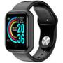Imagem de Relógio Smartwatch wD20 Pulseira Inteligente Monitor Cardíaco Pressão Arterial cor: Preto A