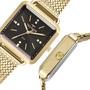 Imagem de Relógio Technos Fashion Style Feminino Dourado Pulseira Mesh Dourado Caixa Quadrada de Aço Inoxidável - 2036MME/4P