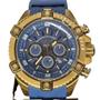 Imagem de Relogio Wzw7252 Azul Com Dourado Cronografo Original C/Nfe