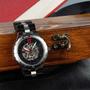 Imagem de Relógios mecânicos masculinos de madeira à prova d'água de tamanho grande, relógios de luxo da marca, Madeira de ébano