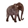 Imagem de Resina de Decoração indiana 22cm Elefante da Sorte - Riqueza  Marrom e Branco