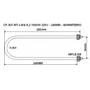Imagem de Resistência Inox Blindada Para Banho Maria Marmiteiro Polimac Marchesoni 1000w X 220v = 240 Mm