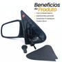 Imagem de Retrovisor Esquerdo e Acabamento Volkswagen Parati Gol G3 G4 2000 2001 2002 a 2013 2014 para 2 Portas com Controle