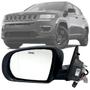 Imagem de Retrovisor Esquerdo Lado Motorista Condutor Jeep Compass Limited Longitude Sport 2018 2019 2020 2021 2022 2023 Com Pisca Capa Preta