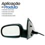 Imagem de Retrovisor Esquerdo motorista Chevrolet Corsa Montana 2002 2003 2004 2005 2006 2007 2008 2009 2010 2011 2012 com Controle Manual Interno e Dobravél