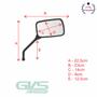 Imagem de Retrovisor GVS CBX 200 Strada / CBX 250 Twister Preto Lente Plana