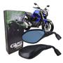 Imagem de Retrovisor Par Gvs Premium Bmw F800 Haste Curta 90 Graus Rosca Yamaha Lente Convexa Azul