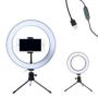 Imagem de Ring Light 10 26cm com Tripé e Suporte Celular