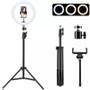 Imagem de Ring Light 10 (26cm) Polegadas + Tripé 160cm + PHONE CLIP +  Adaptador Ball Head