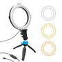 Ring Light 20cm/6 Polegadas quente frio+ Tripé De Mesa + Suporte Celular - Xzhang Imagem de Ring Light 20cm/6 Polegadas quente frio+ Tripé De Mesa + Suporte Celular
