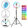 Imagem de Ring Light 26cm RGB MJ26 com Tripé 1,90 S60 e Controle Disparador