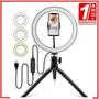 Imagem de Ring Light 8" 20cm Iluminação Profissional Led Selfie Tripé