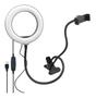 Imagem de Ring Light Articulado Celular Luz Iluminação Led 16cm 2 Em 1