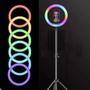 Imagem de Ring Light Colorido 10 Polegadas 26cm com Tripe 2,10mt - Kit YouTuber rgb