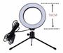 Imagem de Ring Light De Mesa Iluminador De Led Tripé 6 Polegadas 16cm Branco-quente Preto 110v/220v 