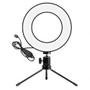 Imagem de Ring Light De Mesa Iluminador De Led Tripé 6 Polegadas 16Cm