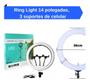 Imagem de Ring Light Iluminador Anel Luz 36Cm 14 Polegadas Tripé 2,1M