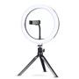Imagem de Ring Light Iluminador Anel Selfie Luz 26cm 10 Polegadas C/tripé Suporte de Celular Make Gravação