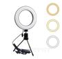 Imagem de Ring Light Iluminador De Led C/ Tripe Usb 16cm Videos E Foto 6 polegadas