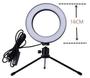 Imagem de Ring Light Iluminador Led Com Tripé Anel 16cm Suporte para Celular - Rfl - MHL