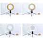 Imagem de Ring Light Iluminador Luz 16cm Com Tripé de Mesa Para Fotos e Vídeos P C/ MINI TRIPE