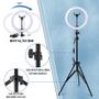 Ring Light Kit Completo 26cm Iluminação Portátil Tripé Grande Fotos Vídeos Maquiagem Imagem de Ring Light Kit Completo 26cm Iluminação Portátil Tripé Grande Fotos Vídeos Maquiagem