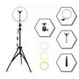 Ring Light Kit Completo 26cm Iluminação Portátil Tripé Grande Fotos Vídeos Maquiagem Imagem de Ring Light Kit Completo 26cm Iluminação Portátil Tripé Grande Fotos Vídeos Maquiagem