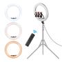 Imagem de Ring Light LED Bicolor Iluminador 45cm com Suporte para Celular e Controle Remoto - CXB-460