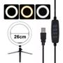 Imagem de Ring Light Led Iluminador 26cm Completo 2,1m Tripé 210cm