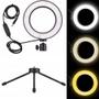 Ring Light Led Mesa Iluminador Pequena Tripé 6 Polegada 16cm - PONTO DO NERD Imagem de Ring Light Led Mesa Iluminador Pequena Tripé 6 Polegada 16cm