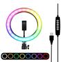 Imagem de Ring Light Led Rgb Iluminador 26Cm Suporte Celular - Rl-10