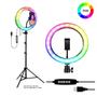 Imagem de Ring Light Led Rgb Iluminador 26Cm Suporte Celular - Rl-10