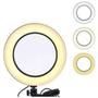 Imagem de Ring light led selfie 8" com tripé luz p celular blogueira foto