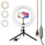 Imagem de Ring Light Luz Iluminadora De Led 26cm Com Suporte Celular