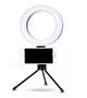 Imagem de Ring Light Mesa Iluminador 6 Tripé 16Cm Suporte Celular