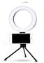 Imagem de Ring Light Mesa Iluminador 6 Tripé 16Cm Suporte Celular