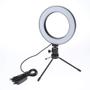 Imagem de Ring Light Mesa Iluminador 6 Tripé 16Cm Suporte Celular