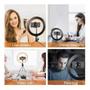 Imagem de Ring Light Mesa Suporte Led 20cm Tripe Usb Ate 6000k 8p
