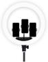 Imagem de Ring Light Profissional LED 18 Polegadas com Tripé de 2 Metros e 3 Suportes para Celular