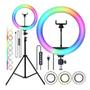 Imagem de Ring Light Rgb Colorido 10 Polegadas 26Cm Com Tripe 2 Metros