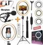 Imagem de Ringlight 26 Cm Led Celular Tripe Microfone Luz Selfie