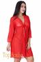 Imagem de Robe luxo vermelho renda jacar e tule - 6000