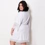 Imagem de Robe Plus Size Liganet Liso Branco Preto