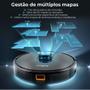 Imagem de Robô Aspirador ropo Glass 4 Preto Mapeamento LIDAR, Esteriliza, Esfrega, Salva Mapa, Passa Pano, Inteligente