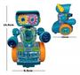 Imagem de Robô De Brinquedo Com Luz E Som Transparente Com Engrenagem - FUNGAME