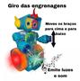 Imagem de Robô De Brinquedo Com Luz E Som Transparente Com Engrenagem - FUNGAME