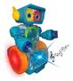Imagem de Robô De Brinquedo Com Luz E Som Transparente Com Engrenagem - FUNGAME